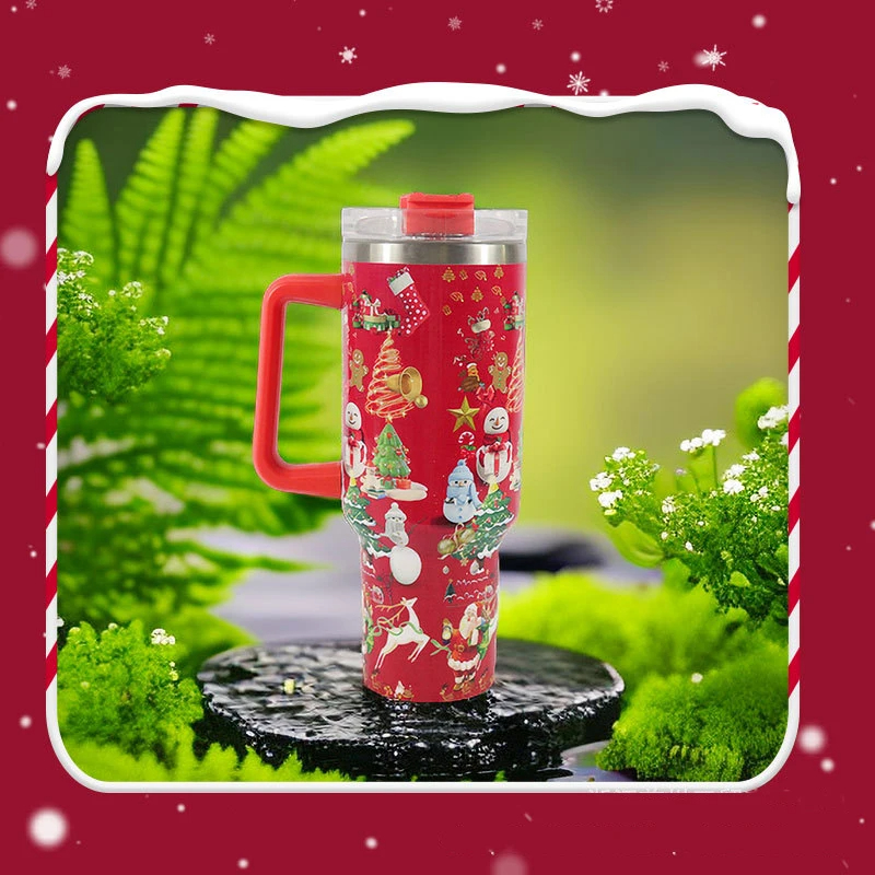 Christmas Grip Decals for Tumblers, coffee cups, wintery slippery