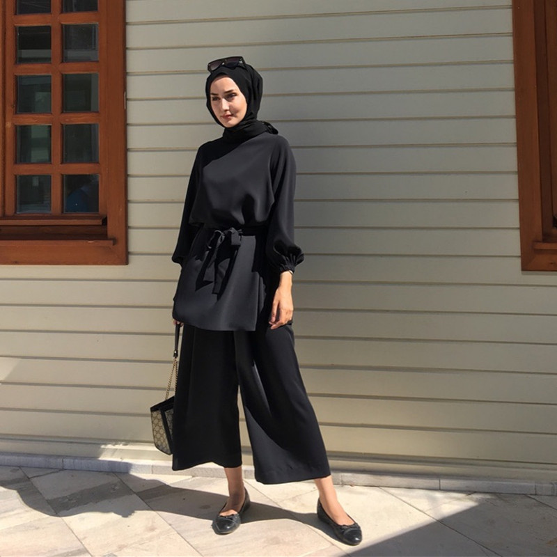 Wide leg pants hot sale outfit hijab