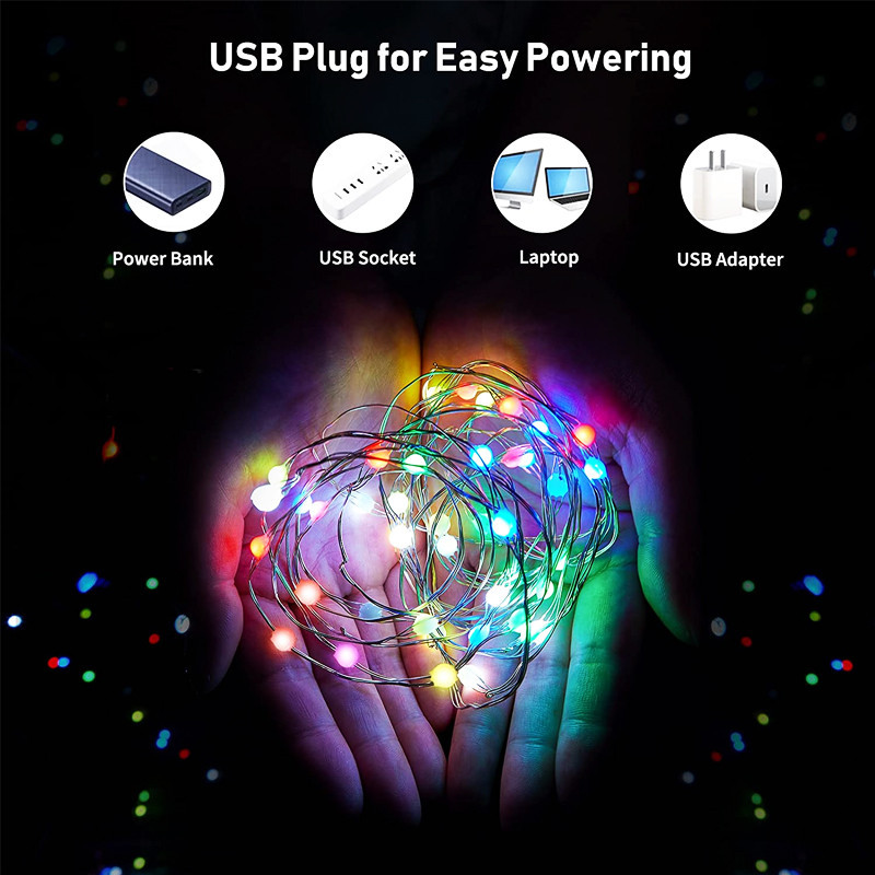 Christmas Tree Decoration Fairy Lights Smart Bluetooth Control Usb