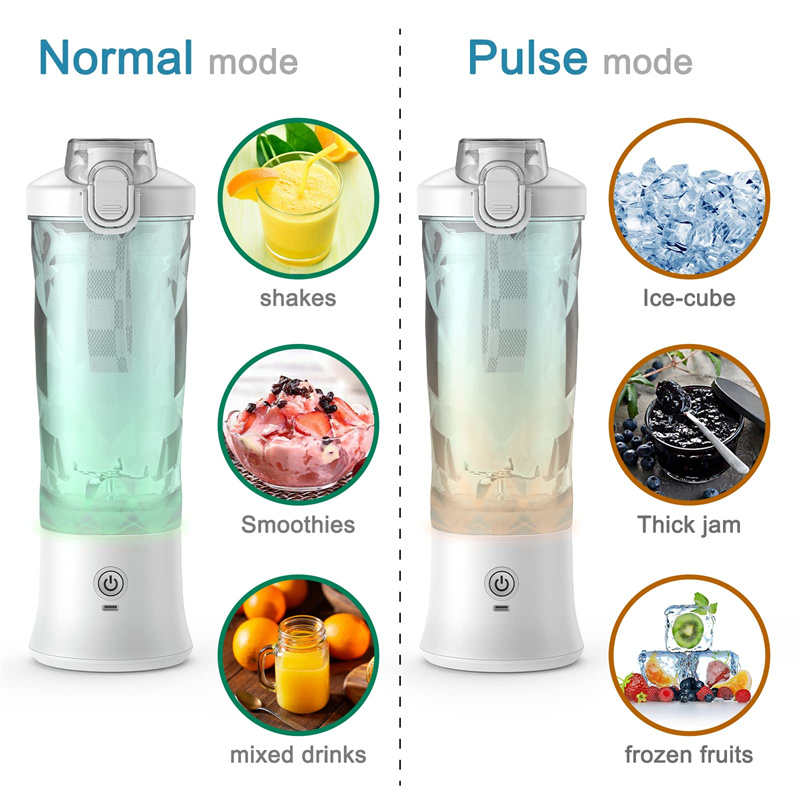 6blade Portable Blender Mini Juicer Cup Extractor Smoothie USB Charging  Fruit Squeezer Blender Food Mixer Ice Crusher Portable Juicer Machine -  CJdropshipping