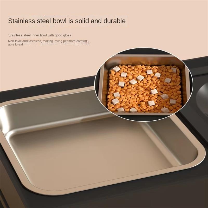 Stainless Steel Dog Feeder - Elevated, Adjustable, High Shine