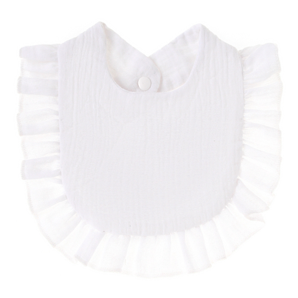 Cotton Ruffled Lace Bib - MAMTASTIC