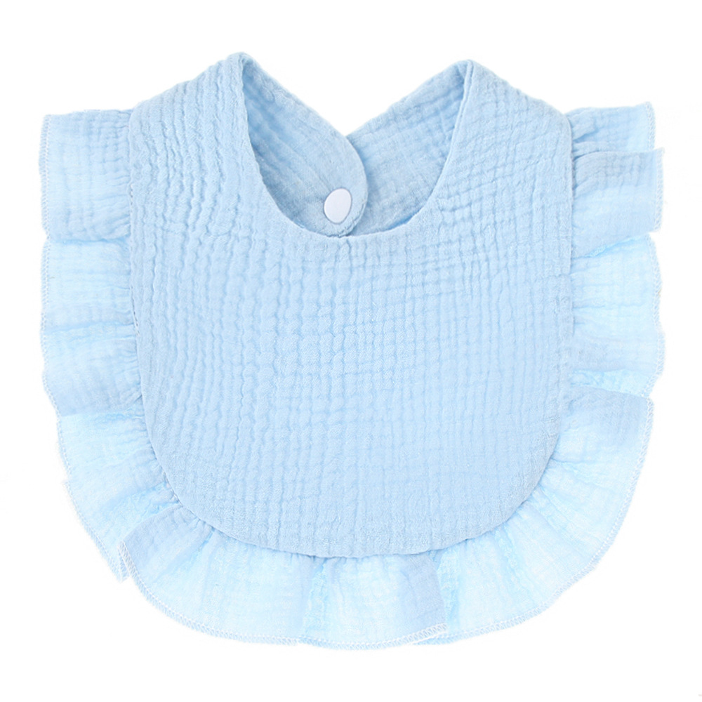 Cotton Ruffled Lace Bib - MAMTASTIC