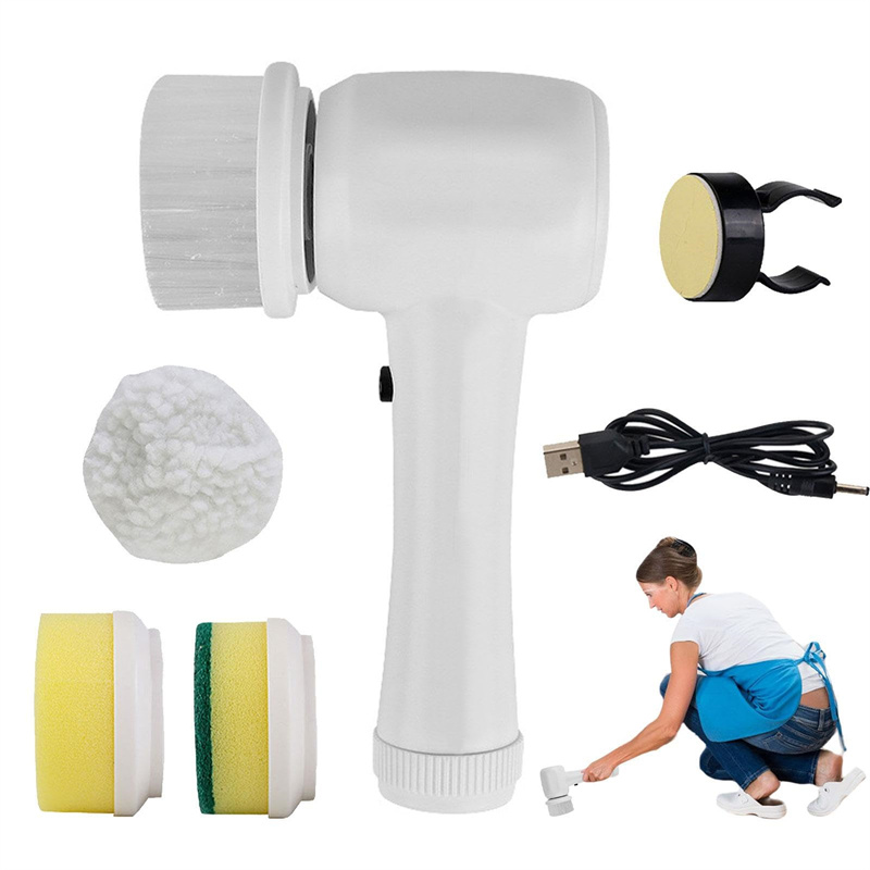 Electric Cleaning Brush 4-in-1 Handheld Kitchen/bathroom Cordless Spin  Scrubber, Rechargeable Scrub Brush, For Cleaning Showers And More.