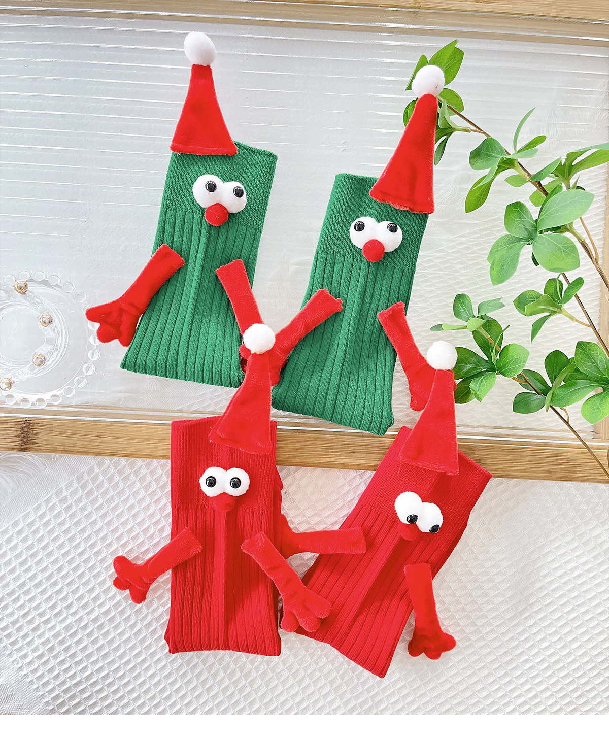 3pairs Christmas Themed Magnetic Sock Clips For Women, Suitable For  Halloween And Christmas