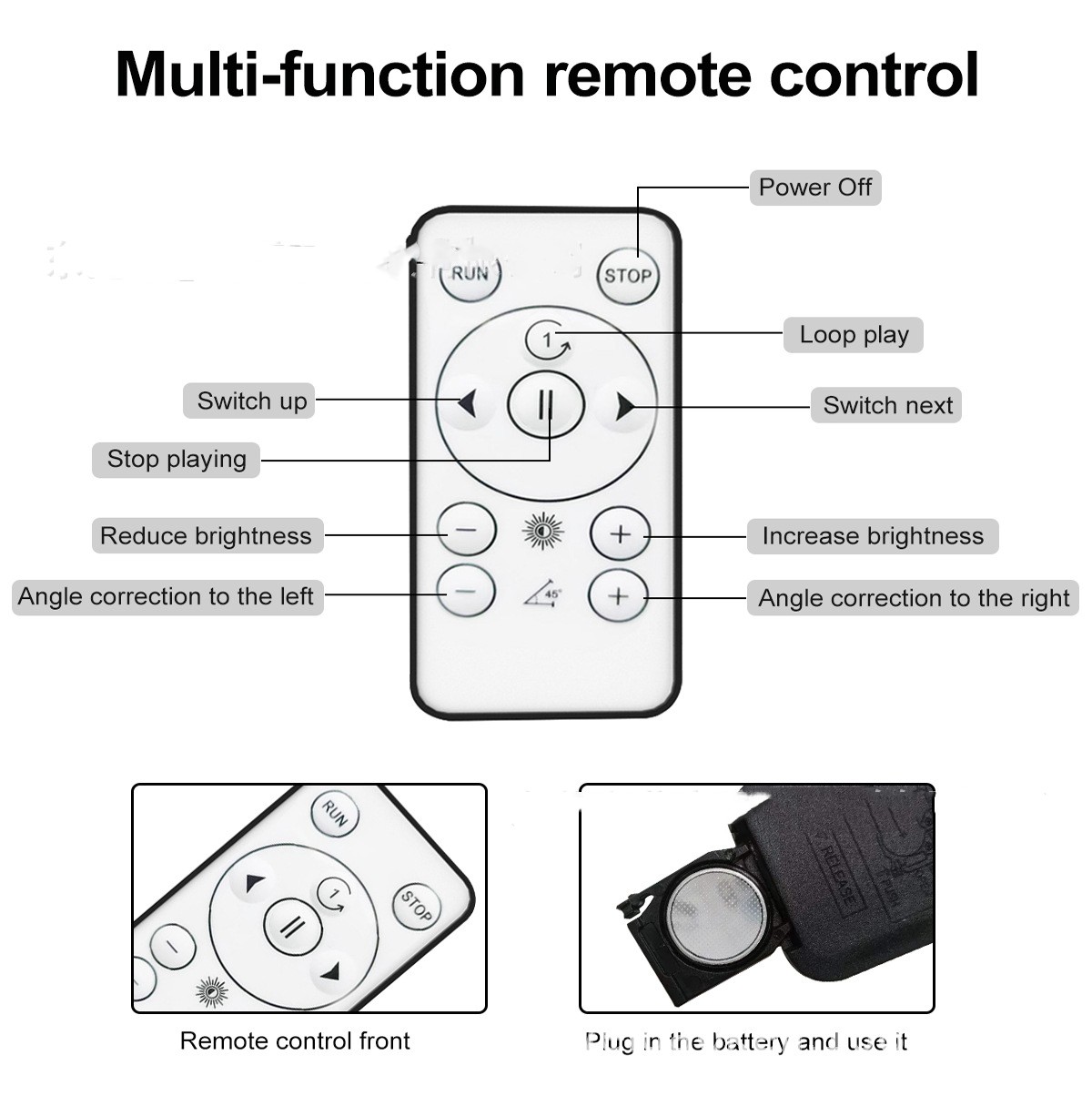 Naked-Eye 3D Hologram Projector Light