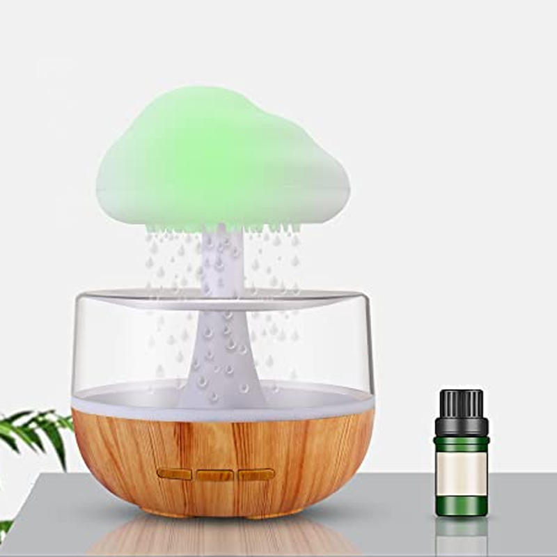 2-in-1 Desk Humidifier Rain Cloud Aromatherapy Essential Oil Zen Diffuser & Raining  Cloud Night Light Mushroom Lamp - CJdropshipping