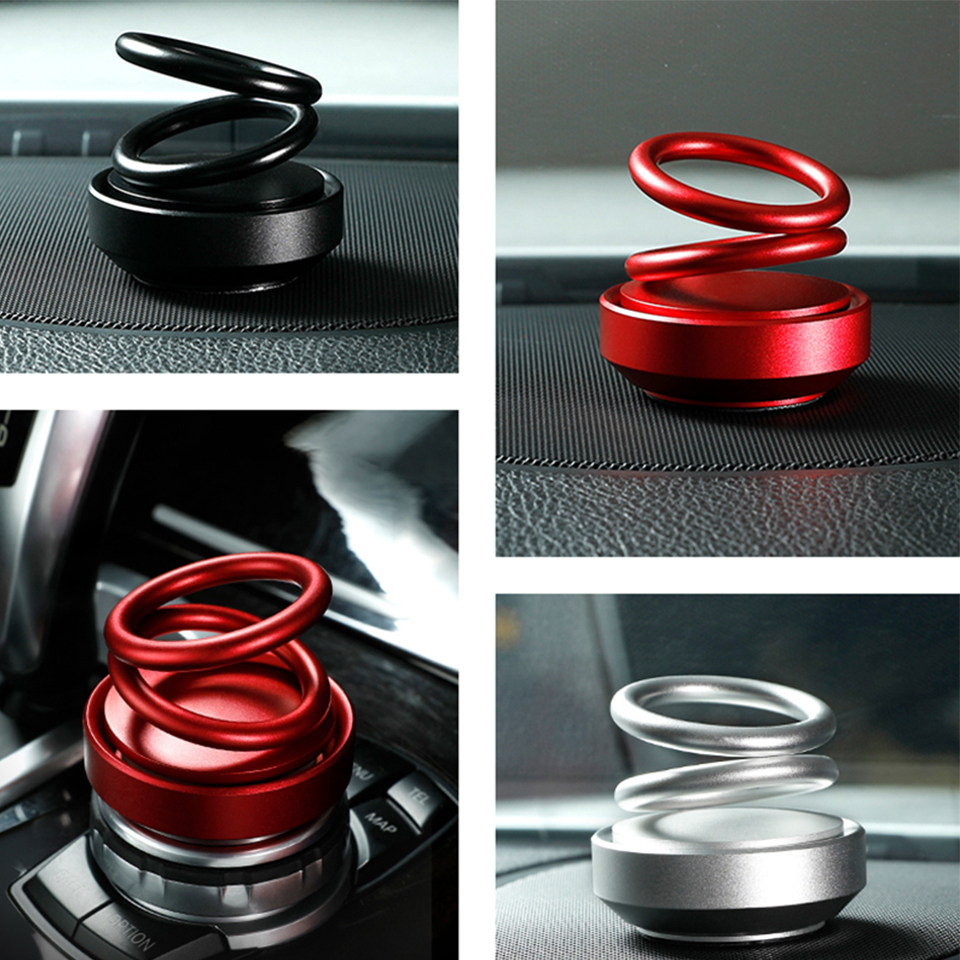 Portable Kinetic Car Air Freshener Solar Powered Double Ring Rotating Air  Cleaner Perfume Fragrance Diffuser - CJdropshipping
