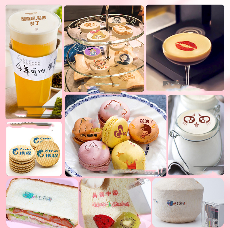 Mini Protable Handheld Inkjet Printer Food Printer Coffee Printer Latte Art  Printer Food Machine PrintPen in Bread Cake 