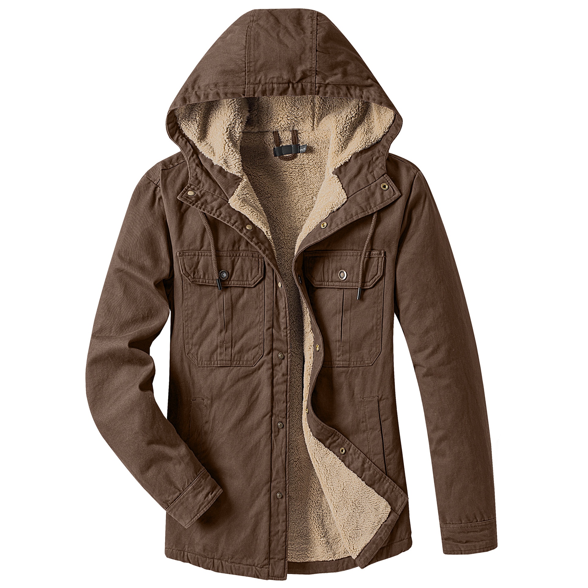 Long berber 2024 fleece coat hooded