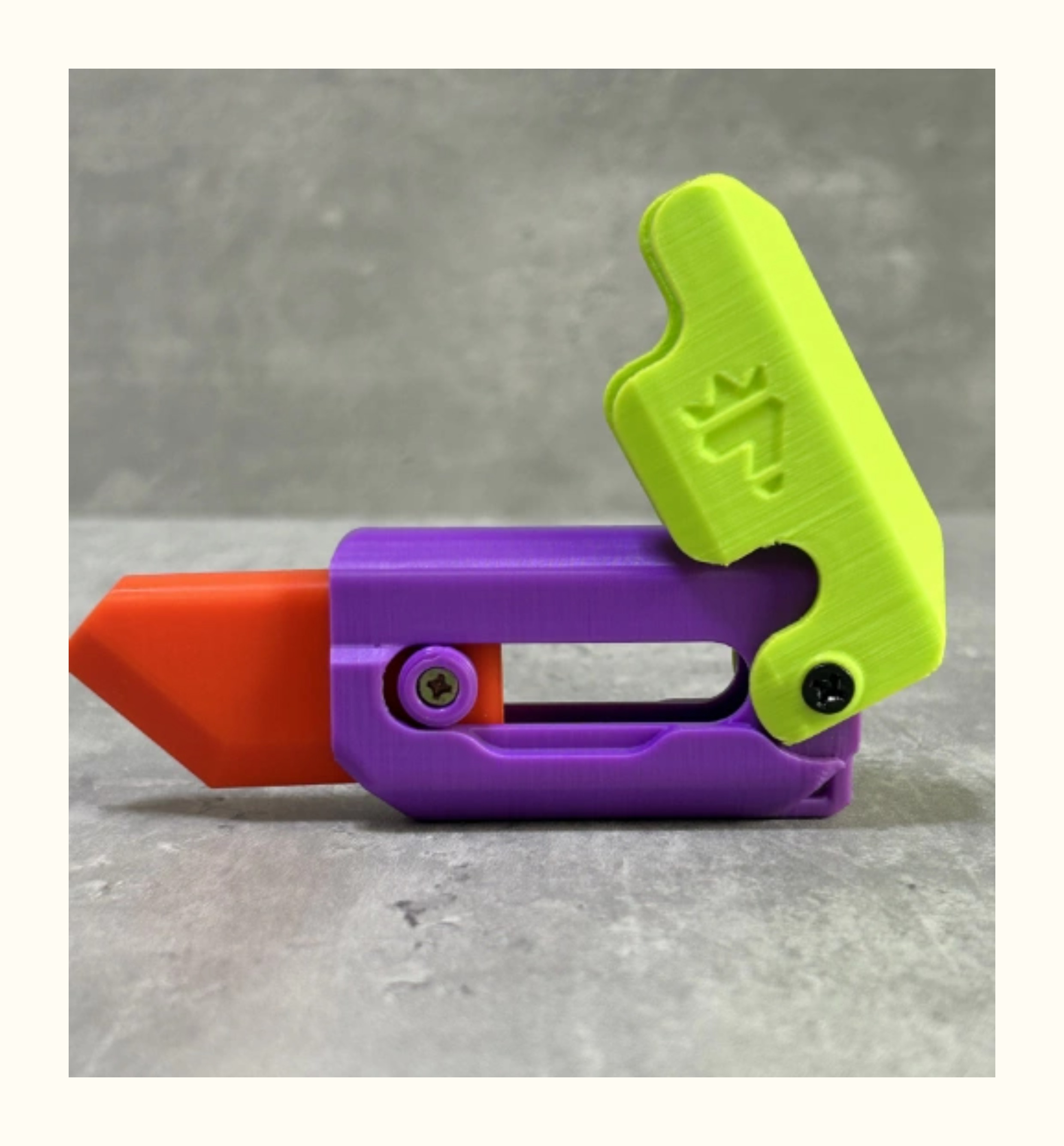 3 Printing Gravity Jump Led Flash Radish Knife Mini Model Push Card  Decompression Toy Student Prize Kid Gift