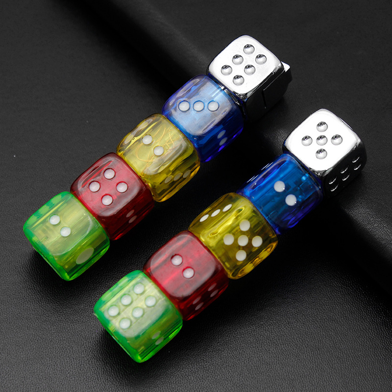 Engraved Dice Chrome Windproof Lighter