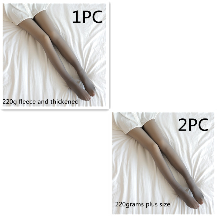 1pc Women's Nude Thickened Fleece-lined Legging For Winter Warmth