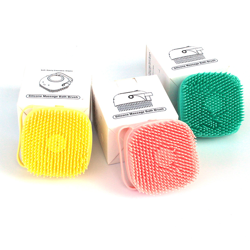 Body Wash Scrubber Brush Silicone Massage Bath Shower Brush with Soap  Dispenser Soft Pet Dog Shampoo Grooming Shampoo Brushes