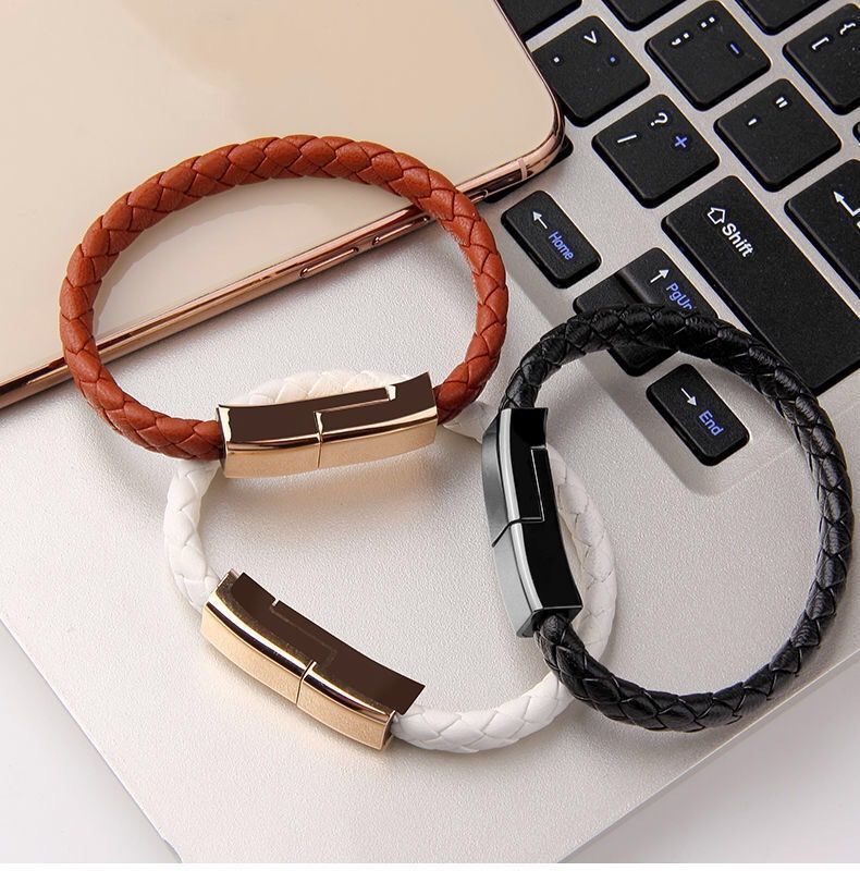 Dropship ANSTY Portable Braided Leather Charger Cord Smart USB Charging  Cable Bracelet Cord For Android IPhone Phone to Sell Online at a Lower  Price