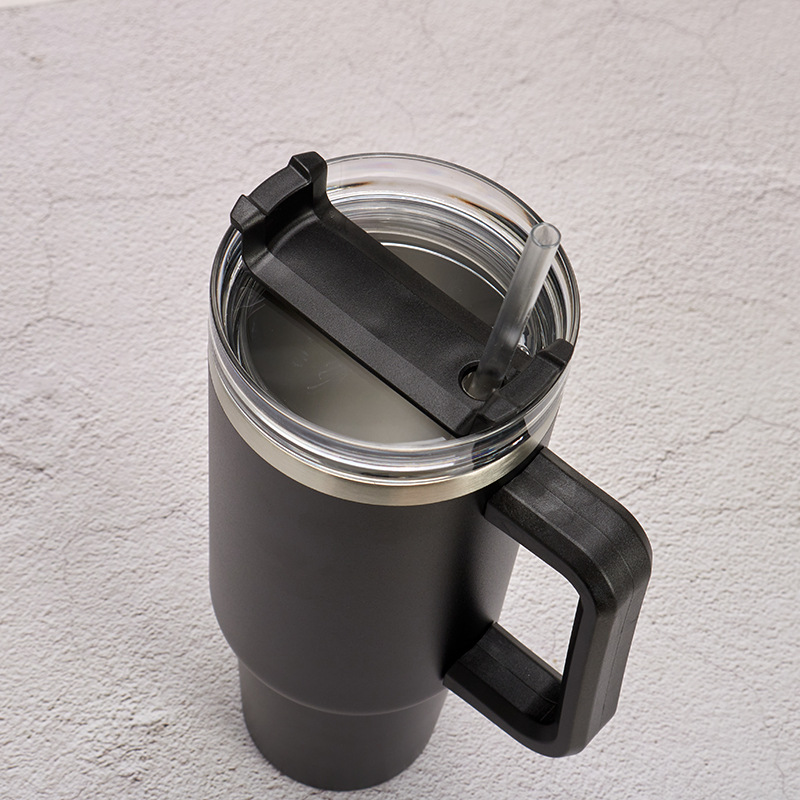 Dropship 1200ml Stainless Steel Mug Coffee Cup Thermal Travel Car Auto Mugs  Thermos 40 Oz Tumbler With Handle Straw Cup Drinkware New In to Sell Online  at a Lower Price