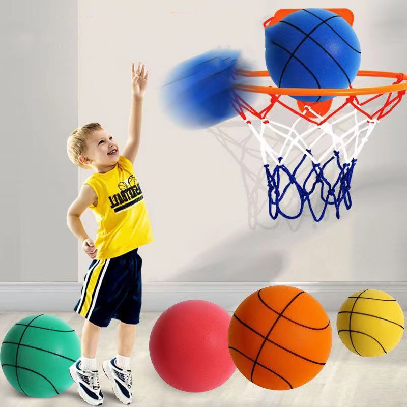 Toys for Kids, Mute Ball Indoor Children's Silent Basketball Racket Ball  Sports Ball Toys Baby Sponge Ball Frame