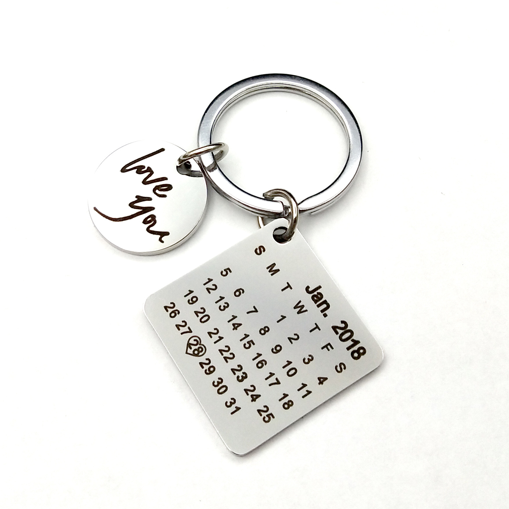 Calendar keychain clearance for girlfriend