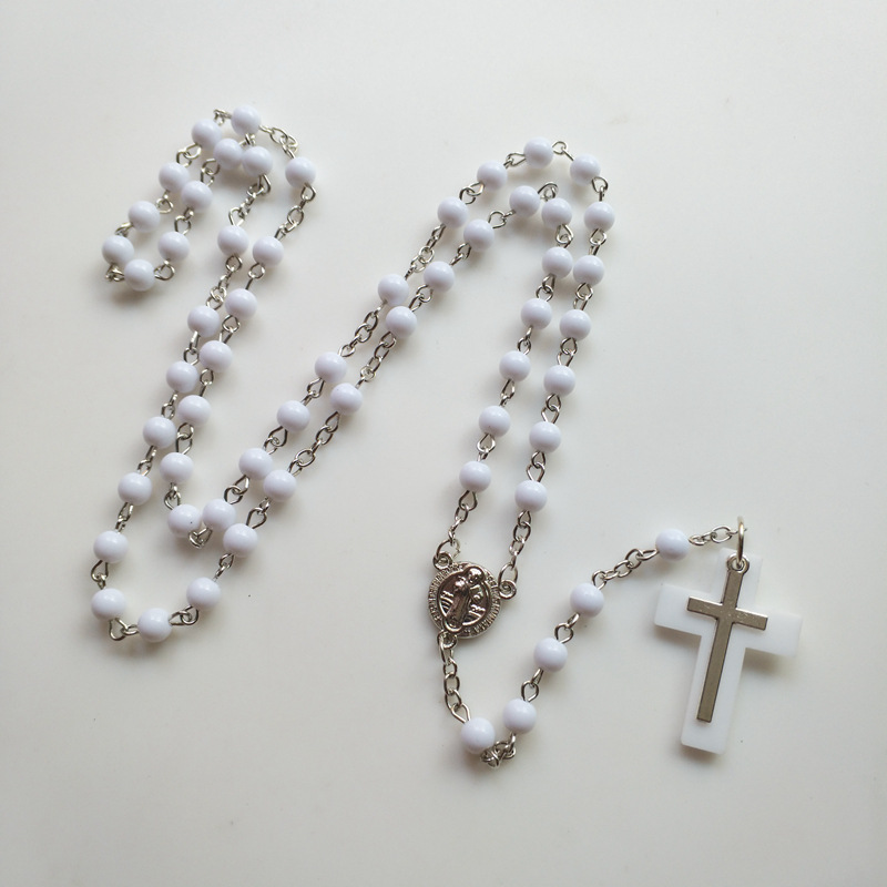 TEHAUX 500pcs Acrylic Cross Chunky Beads Cross Bracelet Beads Cross Spacer  Beads Crosses for Jewelry Making Cross Necklace for Girls DIY Jewelry