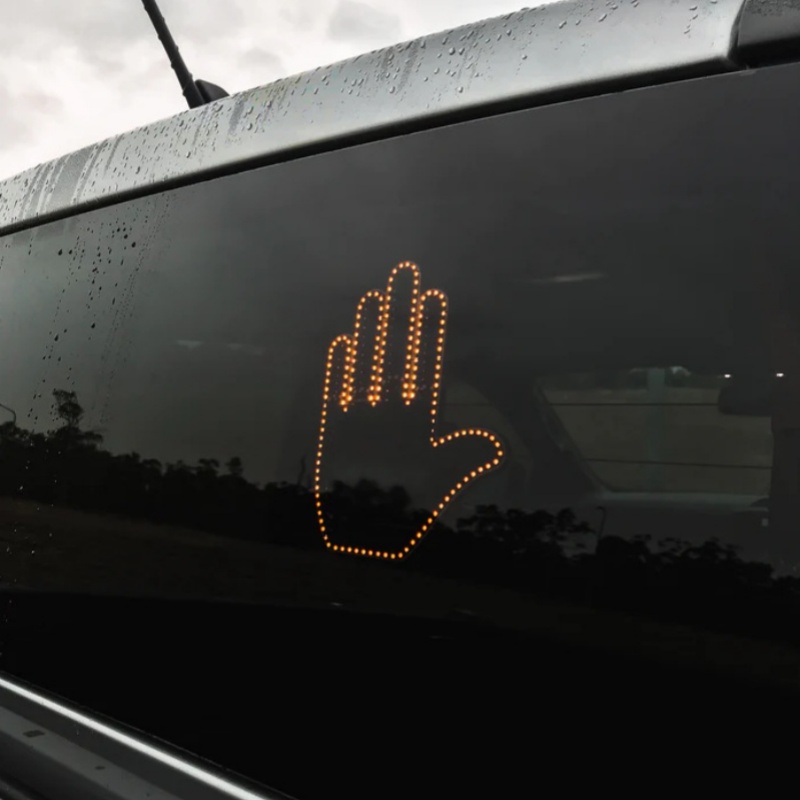 Hand Gesture Light for Car, Finger Gesture Light with Remote, LED Stickers  for Car Window, LED Car Back Window Sign, Car LED Sign Finger Lights Funny