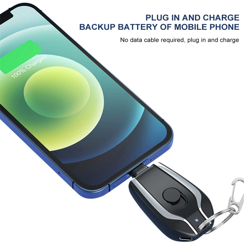 1500mAh Mini Power Emergency Pod Keychain Charger With Type-C Ultra-Compact Mini  Battery Pack Fast Charging Backup Power Bank, सुवाह्य बैटरी चार्जर -  Triveni World, New Delhi