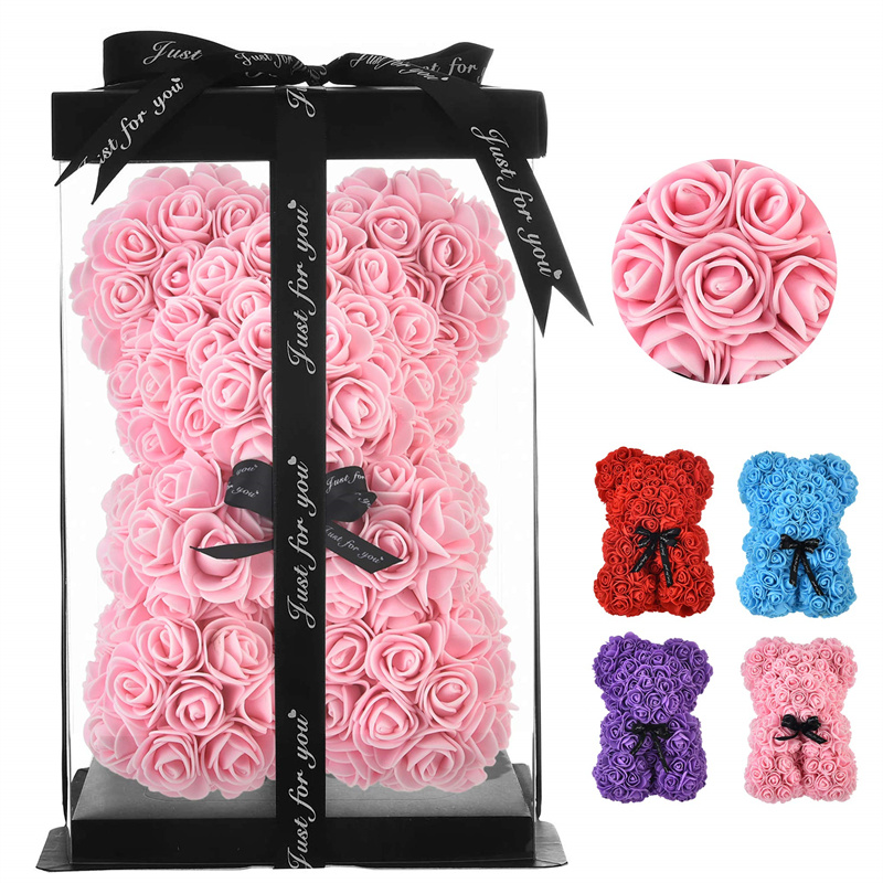 Surprise Heart Shape Flower/Gift Box, White, Black, Blue, Pink