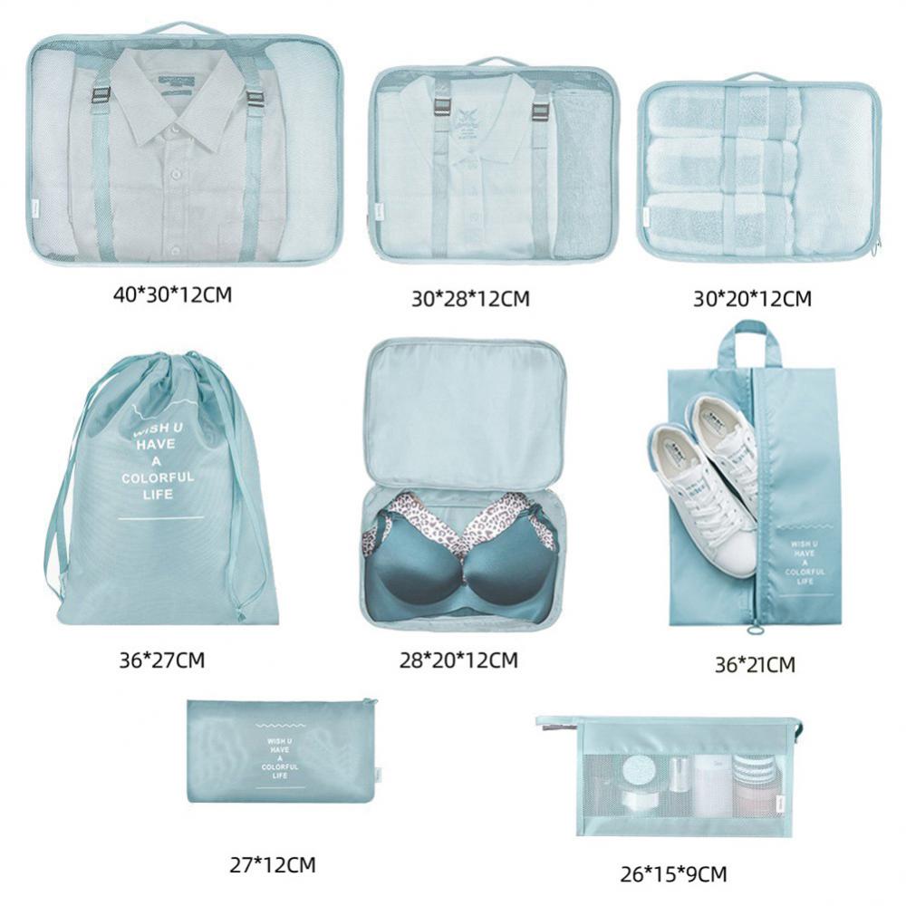 8 Colors Waterproof Clothes Storage Bags Packing Travel Luggage