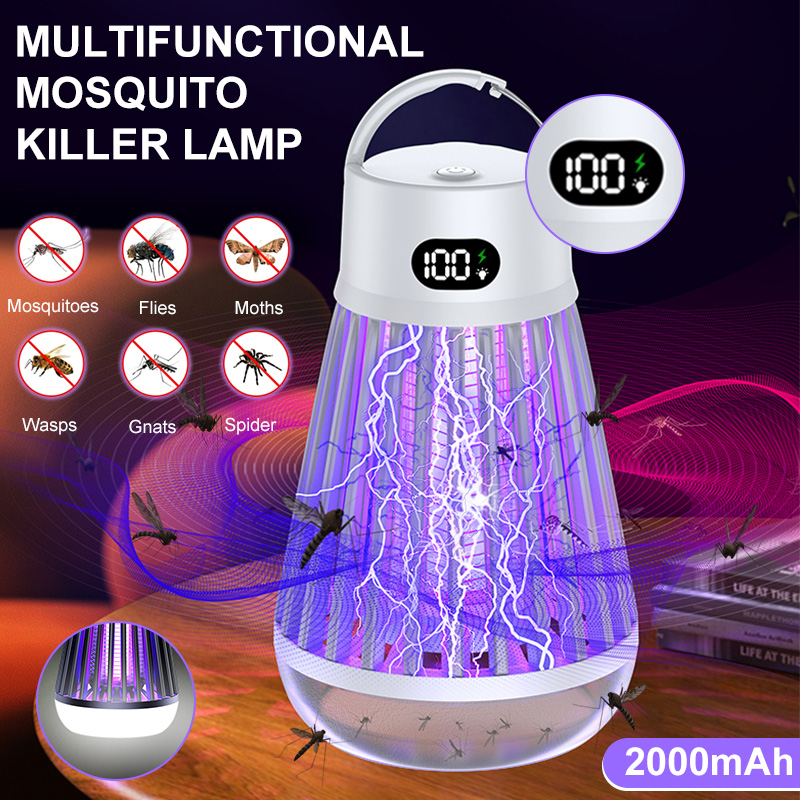 Digital Display Mosquito Killer Lamp Electric Shock Mosquito Trap Light  Radiationless Insect Repellent Trap For Bedroom Outdoor Summer Gadgets -  CJdropshipping