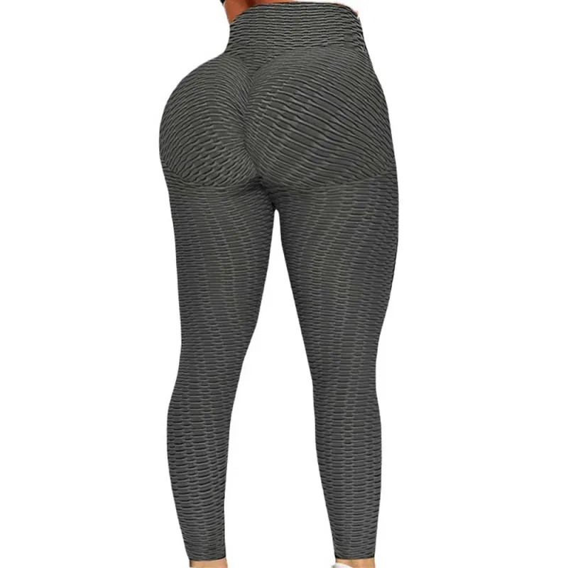 Women's Pants European Seamless Water Wash Knit Hygroscopic Sexy Hip  Lifting Hip Sweating Yoga Pants Sports Fitness Pants Tights 