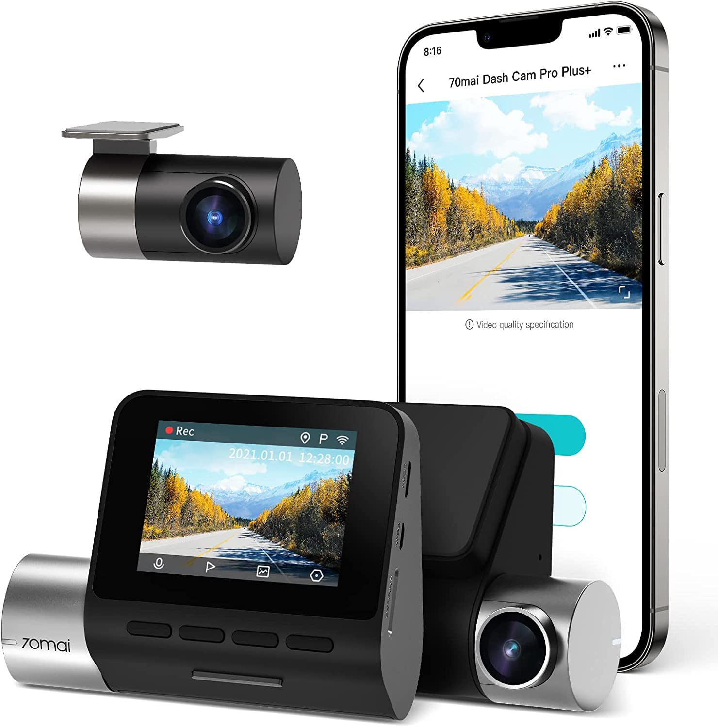 Dropship Dash Cam Front And Rear 1944P Car DVR Camera Dash Auto