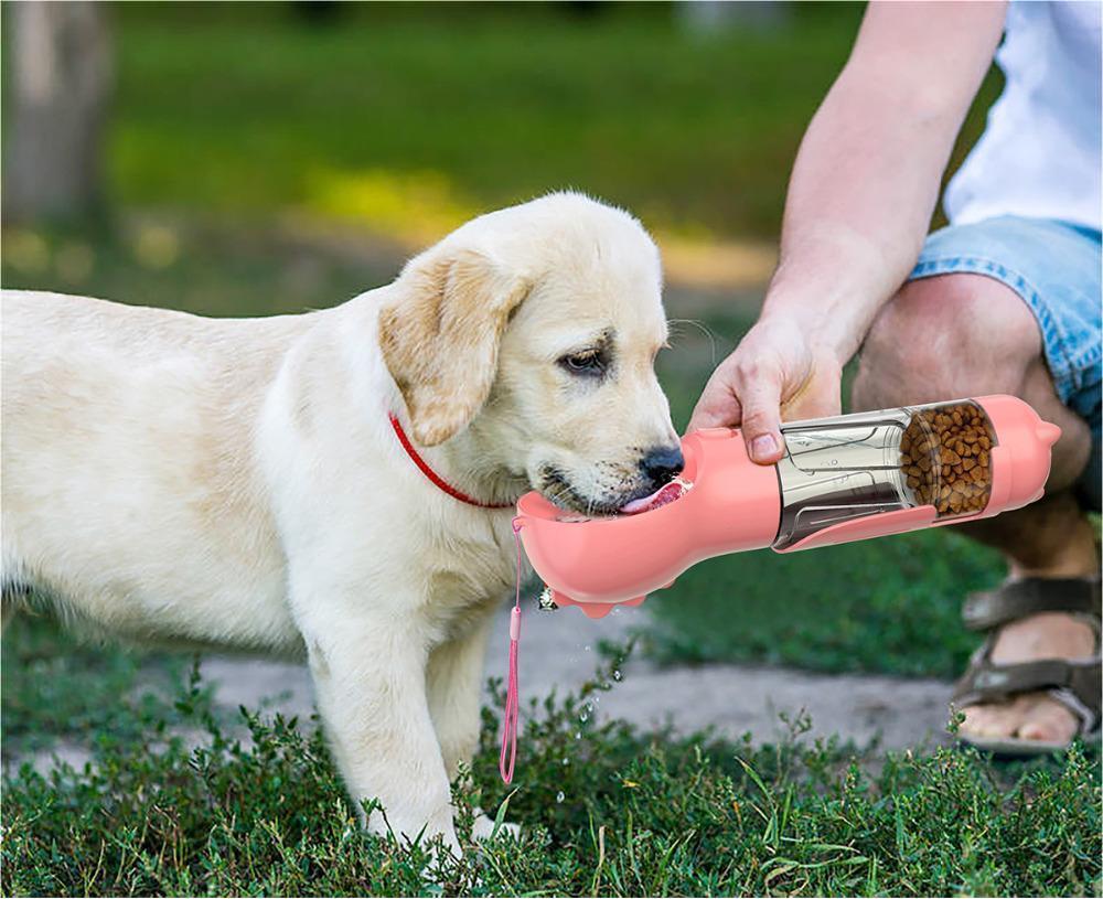 Dog Water Cup Drinking Food Garbage Bag Three-in-one Portable Small  Multi-functional Pet Cups Pets Supplies - CJdropshipping