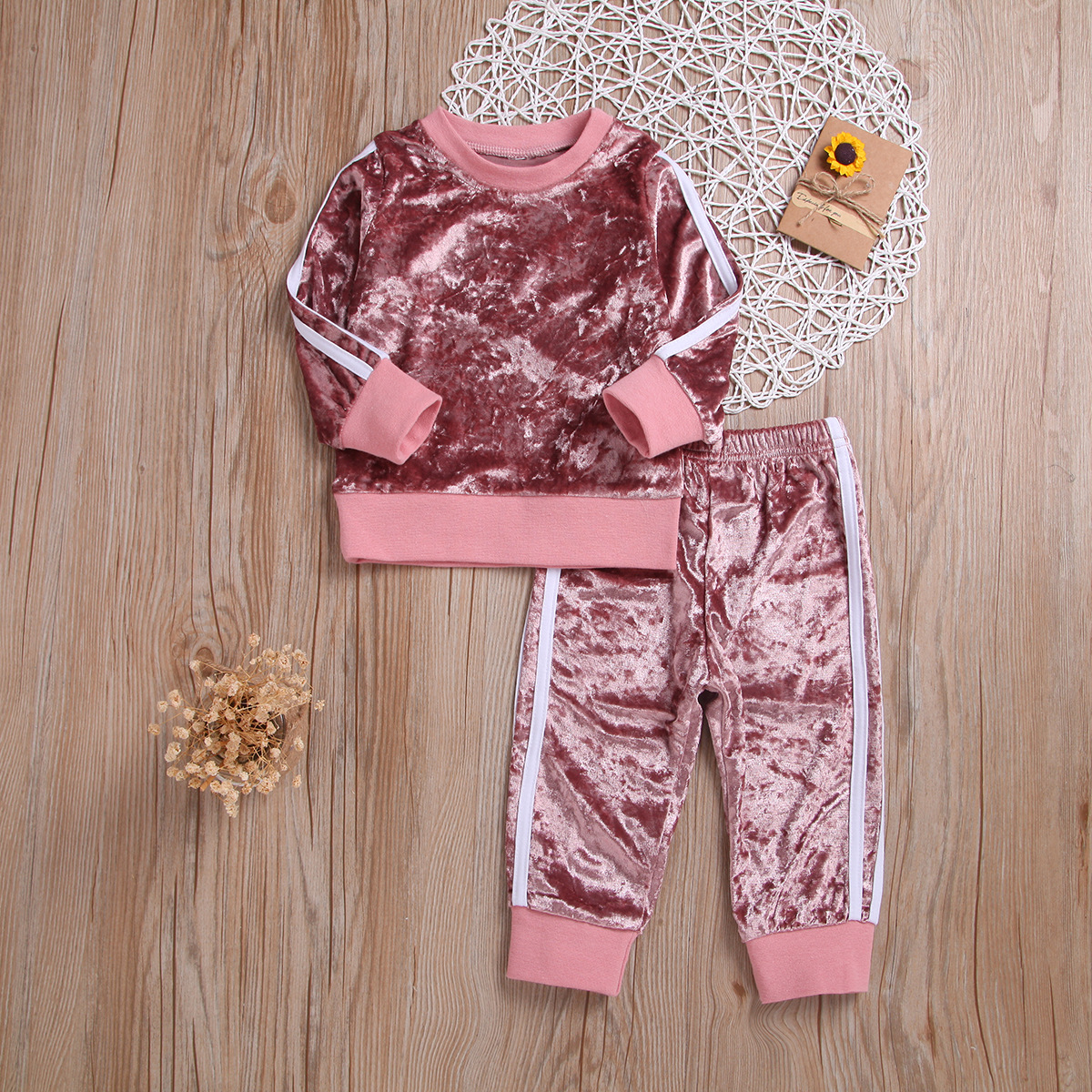 Baby 2024 velvet tracksuit