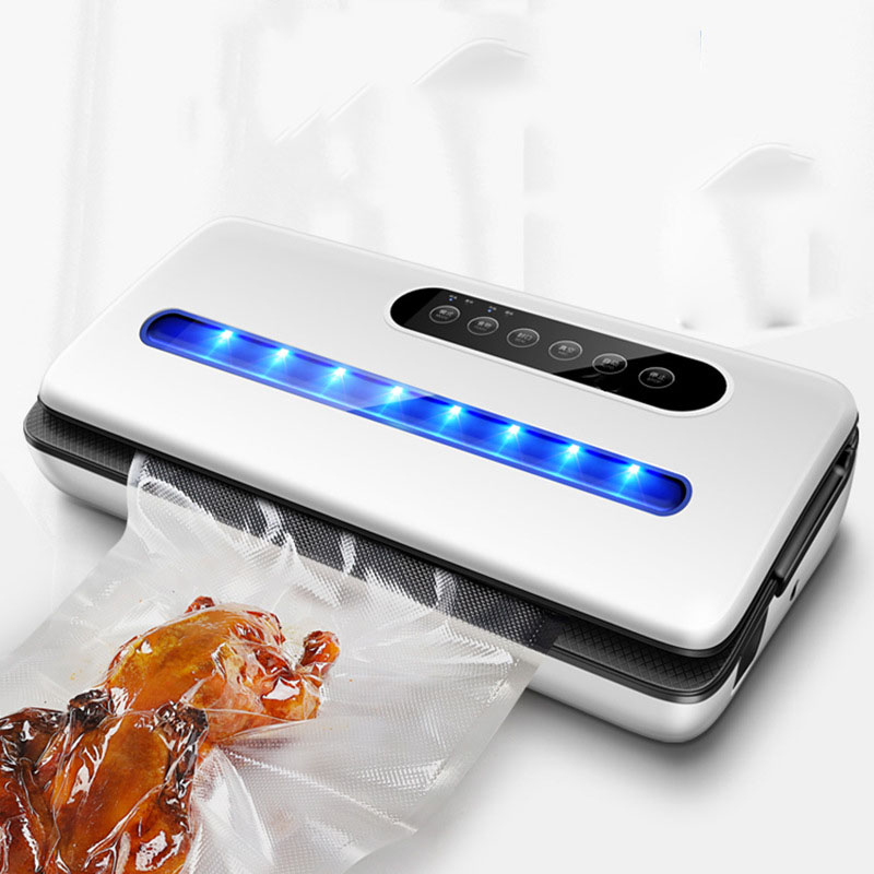 220V/110V Vacuum Sealer Packaging Machine with Free 10pcs Vacuum Bags  Household Black Food EU/UK/