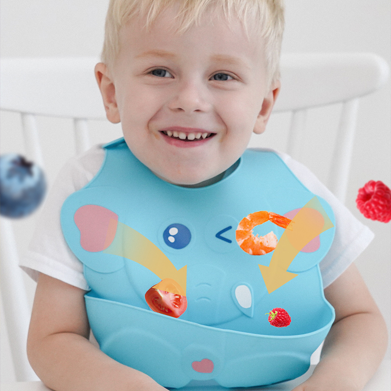 Silicone Baby Bibs for Messy Eaters - MAMTASTIC