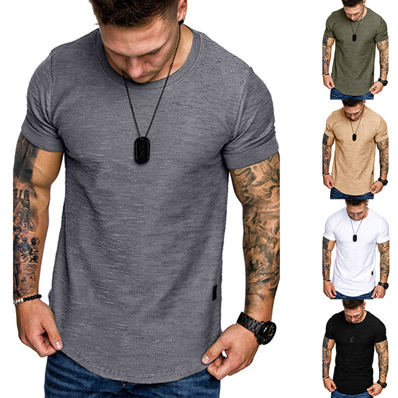Men's Loose Round Neck Short Sleeve T-Shirt - CJdropshipping