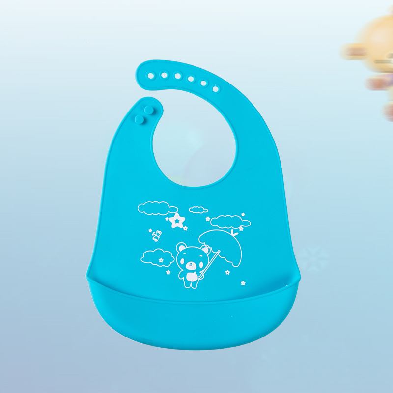 Silicone Baby Bibs with Pocket: Waterproof and Easy to Clean - MAMTASTIC