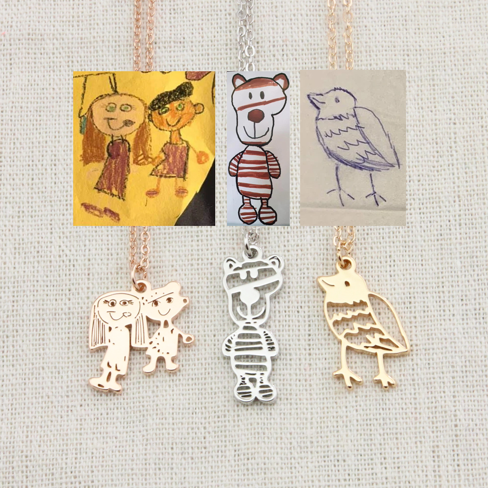 Kids on sale drawing necklace