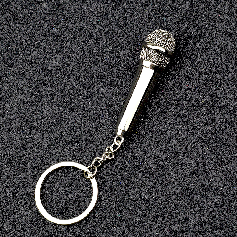 Metal microphone keychain CJdropshipping