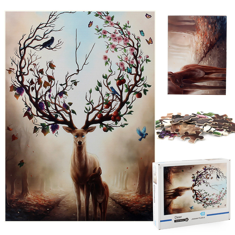 Paper Puzzles Animal World Famous Paintings Adult Educational ...