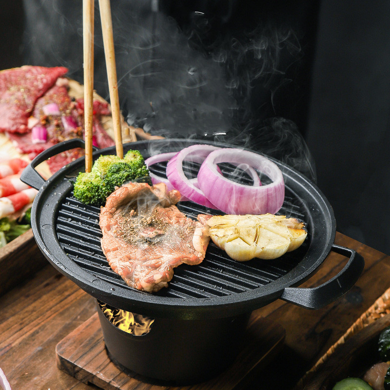 Indoor Outdoor Tabletop Portable Charcoal Mini Hibachi Grill Korean BBQ  Grill