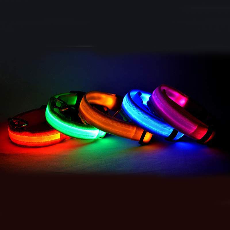 Nylon led pet dog clearance collar