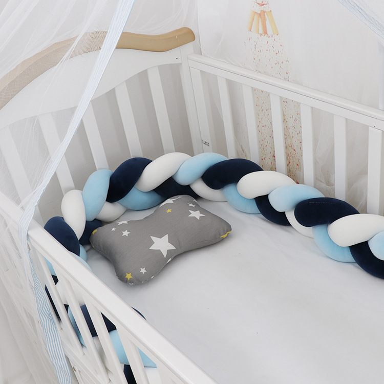 4M Baby Bed Bumper Protector Infant Cradle Pillow Cushion Braid Knot Bumper  Crib Bumper Tour De Lit Bebe Tresse Room Decor - AliExpress