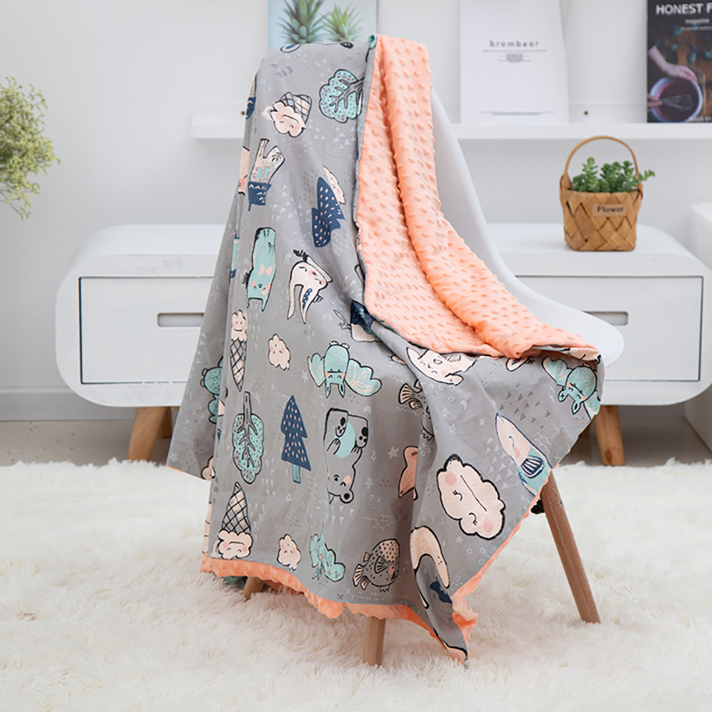 Cotton cartoon baby blanket, baby comfort peas blanket CJdropshipping