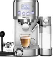 Geek Chef Espresso Machine, 20 Bar Espresso Machine With Milk Frother For  Latte, Cappuccino, Macchiato, For Home Espresso Maker, 1.8L Water Tank,  Stainless Steel, Ban On  - CJdropshipping