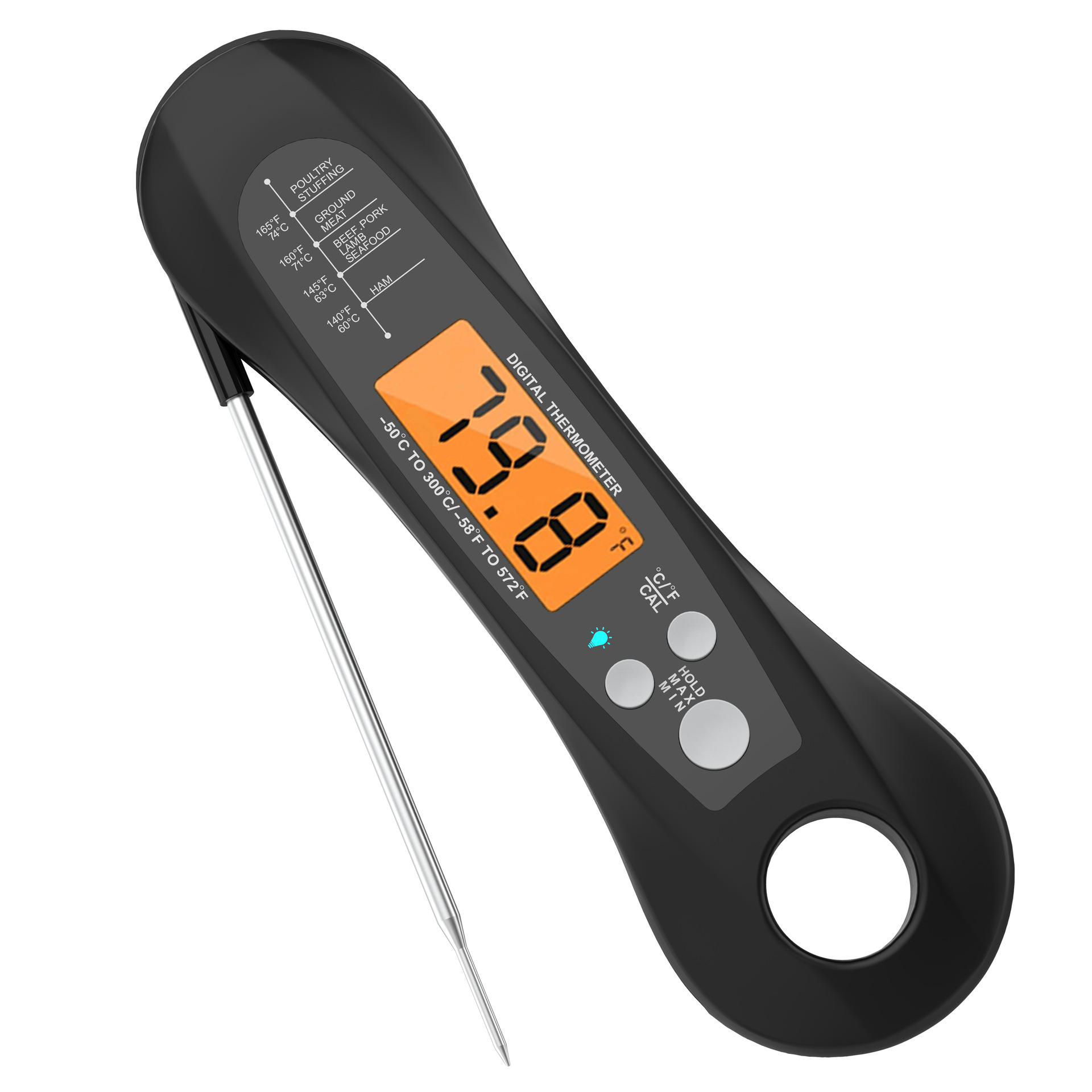 Dropship Digital Meat Thermometer With Probe - Waterproof; Kitchen