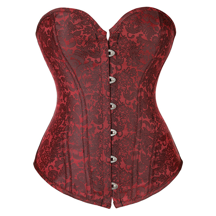 New Dark Red Corset Body Support Chest Sculpting Bone Clothing