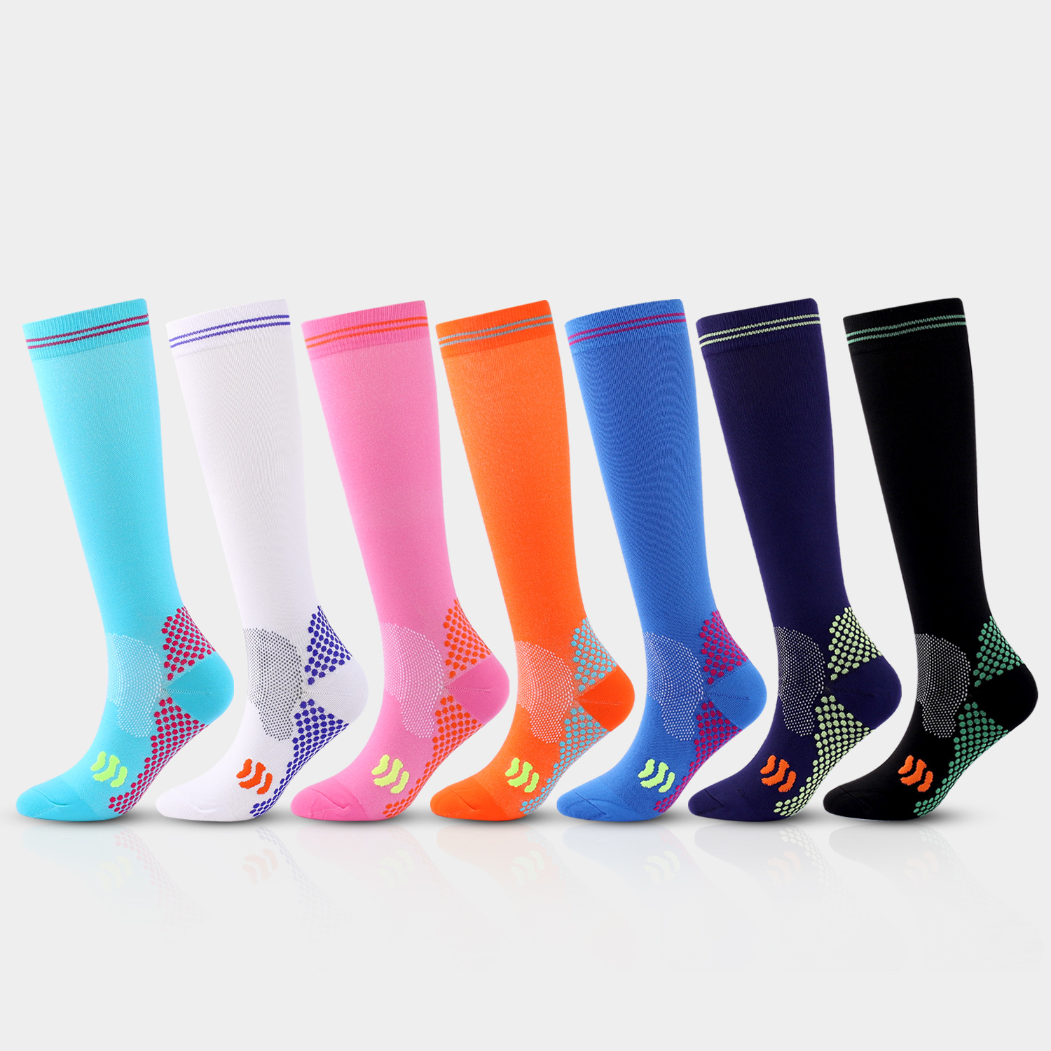 Men's And Women's Fashion Minimalism Multicolor Pressure Socks