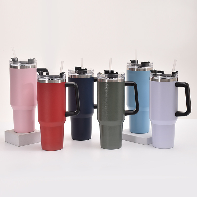 40oz Stainless Steel Thermos Cups With Handle Vacuum Coffee