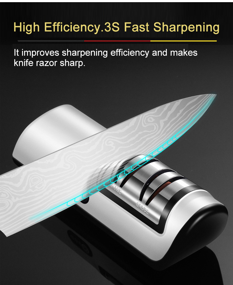 USB Rechargeable Electric Knife Sharpener Automatic Adjustable Kitchen Tool  for Fast Sharpening Knives Scissors and Grinders