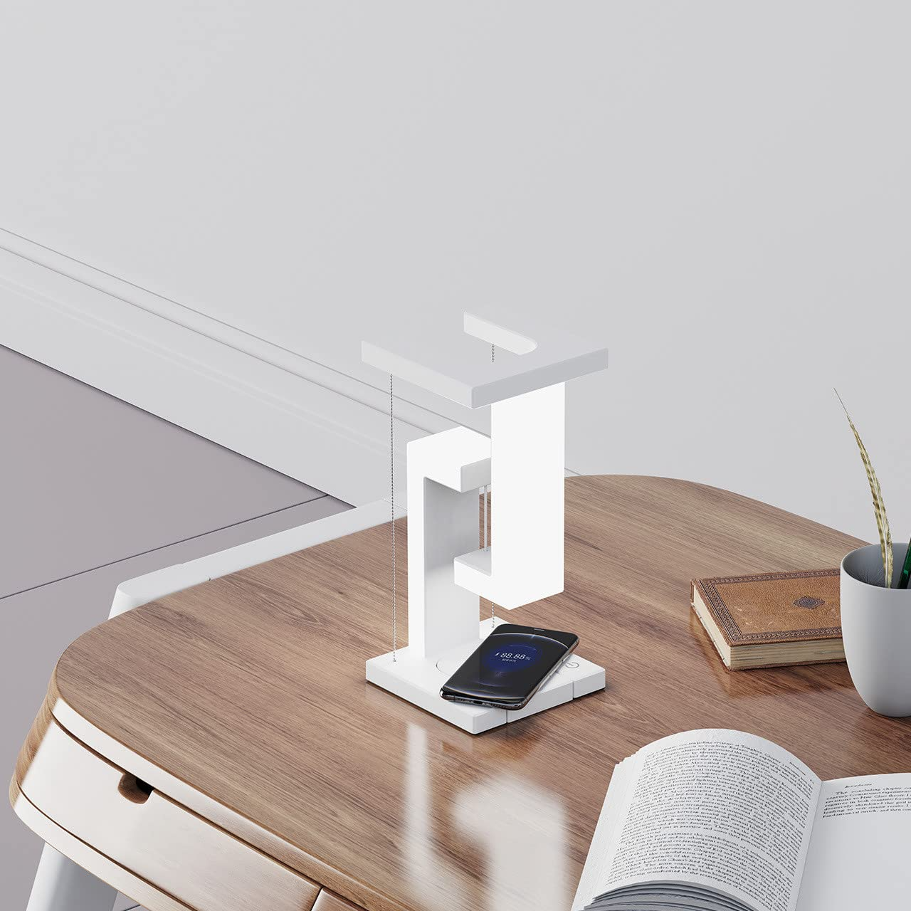 Creative Smartphone Wireless Charging Sospensione Lampada da tavolo Balance  Lampfloating